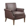 Annika Faux Leather Accent Arm Chair