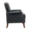 Jonathas Vegan Leather Armchair-NAVY