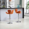 COOLMORE Swivel Bar Stools Set of 2 Adjustable Counter Height Chairs with Footrest for Kitchen, Dining Room