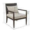 Lillie Handcrafted Seagrass Back Armchair with Removable Seat Cushion and Back Pillow