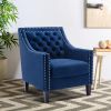 accent armchair living room chair with nailheads and solid wood legs