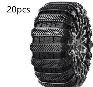 Automobile Emergency General-purpose Snow Cleat Tire Chain (Option: Black 20PCs)