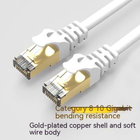 Household High-speed Fiber Optic Broadband Esports Pure Copper (Option: White round flexible wire-1m)