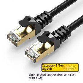 Household High-speed Fiber Optic Broadband Esports Pure Copper (Option: Black round flexible wire-1m)