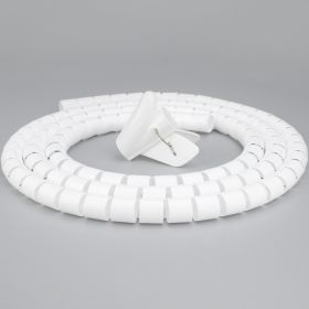 Wire  Line Pipe 2 M Wire Storage Protective Cover (Option: 16mm White 2m Clip)