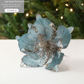 Artificial Flower Christmas Tree Decoration (Color: Blue)