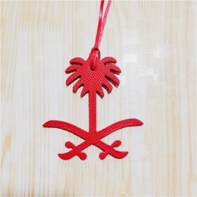 Saudi Coconut Tree Shape Handbag Pendant Package PU Leather Bag Upper (Option: Red-Free Size)