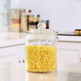 Thickened Glass Tea Jar Dry Fruit Mixed Grain Medicinal Food Storage (Option: 4catty-B)