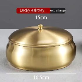 Chinese Style Fashion Treasure Pure Copper Ashtray Home, Living Room, Office Decoration (Option: Extra Large Ashtray With Lid)