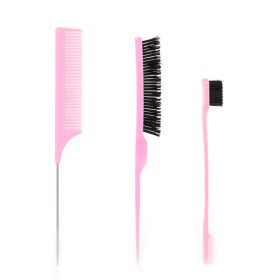 Household Fluff Comb Three-piece Set (Color: Pink)