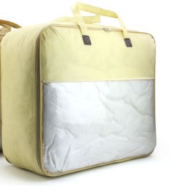 Quilt Storage Bag Large Non-woven Quilt Clothing Luggage Packing Organizing Folders (Option: Beige-53x63x23cm)