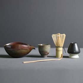 Matcha Brush Bai Ben Li Cha Shao Li Combination (Option: Hand Glazed Brown)