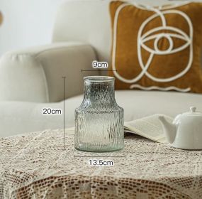 Vase Decoration Clear Glass Hydroponic Countertop In Living Room (Option: Very cold smoke grey)