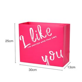 Bouquet Hug Bag Square Flower Packaging Hand Holding Box (Option: I Like Bag Rose Red)