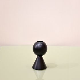 Style Home Decoration Wooden Candlestick Simple Candle Holder Sample Room Photography Props (Option: A Style Black)