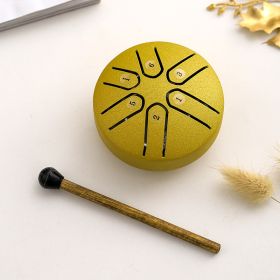 Mini Ethereal Drum 3-inch 6-tone Side Drum Simple Musical Instrument (Option: Gold-3inches)