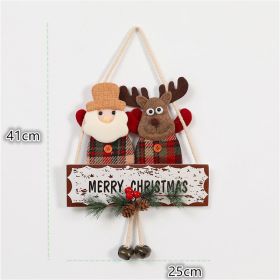 Fashion Christmas Decoration Door Hanging (Option: Old Man Elk Door Hanging)