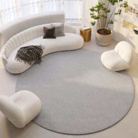 Silent Wind Absorbent Round Carpet Cream Wind Hanging Basket Dressing Table Bedroom Bedside Household Crystal (Option: Plain 03-60X60cm)