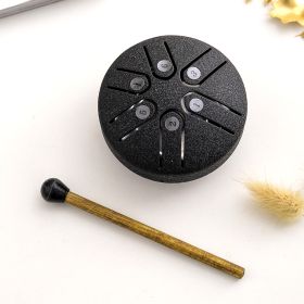 Mini Ethereal Drum 3-inch 6-tone Side Drum Simple Musical Instrument (Option: Black-3inches)