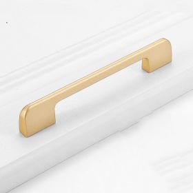 Gold Wardrobe Door Handle Lengthened Aluminum Alloy Cabinet Drawer Cabinet Door Handle (Option: Basic Gold128)