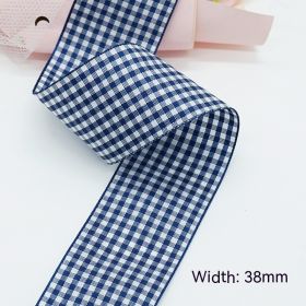 Solid Color Scottish Plaid Ribbon Hand-made DIY Clothing Ornament Bouquet Gift Packaging (Option: A065 Plaid Ribbon 25mm-A065-25mm25 Code Volume)