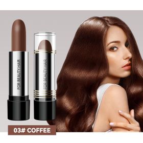 Disposable Hair Color Pen Cover Gray Hair Lipstick (Option: 03 Brown-4g)