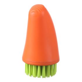 Multifunctional Carrot Brush Kitchen Household (Color: Orange)