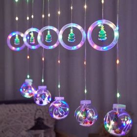 Decorative XINGX Curtain Christmas Tree Lamp String (Option: Colorful Five Rings-220VUS)