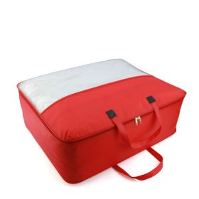 Quilt Storage Bag Large Non-woven Quilt Clothing Luggage Packing Organizing Folders (Option: Bright Red-53x63x23cm)