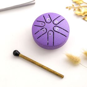 Mini Ethereal Drum 3-inch 6-tone Side Drum Simple Musical Instrument (Option: Purple-3inches)