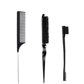 Household Fluff Comb Three-piece Set (Color: Black)