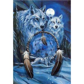 Couple Wolf Animal Landscape Diamond Painting (Option: Style12)