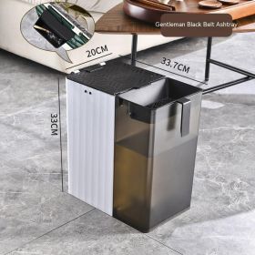 Dry Wet Separation Filter Tea Dust Residue Trash Can With Lid (Option: Ink Black With Ashtray)