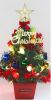 Mini Christmas Tree Table Top With Light 50Cm Gold Red Set