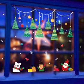 Christmas Window Clings 5Pack, Xmas Decals Decorations Holiday Christmas Window Descoration (Color: style 2)