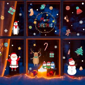 Christmas Window Clings 5Pack, Xmas Decals Decorations Holiday Christmas Window Descoration (Color: style 5)