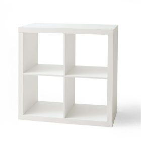 4-Cube Storage Organizer, Solid Black (Actual Color: White Texture)