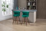 COOLMORE Swivel Bar Stools with Backrest Footrest , with a fixed height of 360 degrees