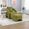 House hold Accent Chair with Ottoman, Mid Century Modern Barrel Chair Upholstered Club Tub Round Arms Chair for Living Room