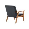 Leisure Chair with Solid Wood Armrest and Feet, Mid-Century Modern Accent chair, for Living Room Bedroom Studio chair