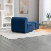 COOLMORE Accent Chair with Ottoman, Cushioned deep seat no armrest accent single lazy chair for Living Room