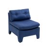 COOLMORE Cushioned deep seat no armrest accent single lazy chair ,Comfy Oversized Leisure Barrel Chairs for Living