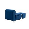 COOLMORE Accent Chair with Ottoman, Cushioned deep seat no armrest accent single lazy chair for Living Room