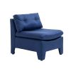 COOLMORE Cushioned deep seat no armrest accent single lazy chair ,Comfy Oversized Leisure Barrel Chairs for Living