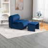 COOLMORE Accent Chair with Ottoman, Cushioned deep seat no armrest accent single lazy chair for Living Room