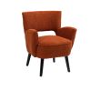 Fabric Accent Arm Chair with Upholstered seat, backrest Chair with Solid Wood Legs, for Living Room, Bedroom, Office,Waiting Rooms