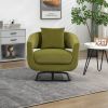 COOLMORE Upholstered Tufted Living Room Chair Textured velvet Fabric Accent Chair with Metal Stand