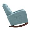 Baby Room High Back Rocking Chair Nursery Chair , Comfortable Rocker Fabric Padded Seat ,Modern High Back Armchair