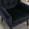 Modern Soft Velvet Material Ergonomics Accent Chair Living Room Chair Bedroom Chair Home Chair With Black Legs For Indoor Home