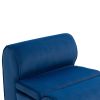 COOLMORE Accent Chair with Ottoman, Cushioned deep seat no armrest accent single lazy chair for Living Room